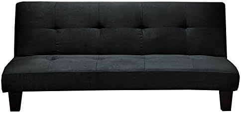 Upholstered in Black Bellora Tufted Convert-a-Couch Sleeper Sofa 400 Pounds Weight Capacity 28.5'' H x 68'' W x 31.25'' D