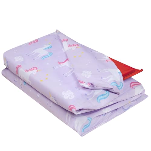 Wildkin Kids Cotton Nap Mat Cover – Soft, Sewn-in Flap, Durable & Fits 1.5