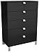 South Shore Spark 5-Drawer Chest-Pure Black