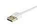 Monoprice Premium USB to Micro-B/Micro USB Charge & Sync Cable 6ft- White w/Gold Plated Connectors for Android, Samsung, HTC, Nokia, Sony and More