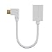 CableCreation [2-Pack 90 Degree Micro USB 2.0 OTG Cable, Right Angle On The Go Adapter, Compatible Flash Drives, Samsung Galaxy S7, S6, S6 Edge, Note 4/3, 6 Inch, White