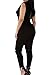 Meenew Women's Sleeveless Broken Hole Tie Waist Long Pants Jumpsuit