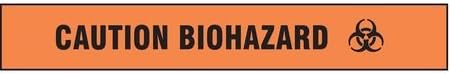 Barricade Tape w/Reel, Orange/Blk, 1000 ft
