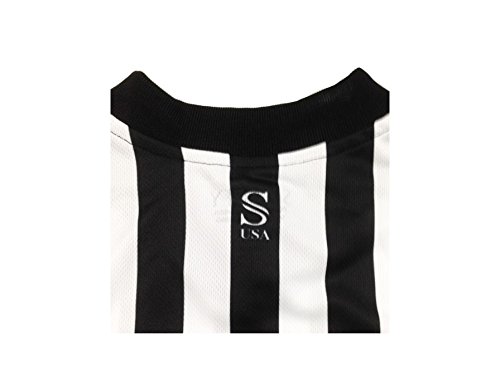 Smitty Men's V-Neck Basketball Referee Shirt & USA Flag (Large)
