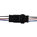 Diageng 5 Set 3 Pin Way Car Waterproof Electrical Connector Plug with Wire AWG