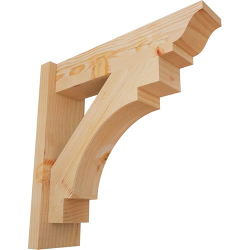 7 1/2"W x 20"D x 20"H Merced Smooth Traditional Outlooker, Western Red Cedar