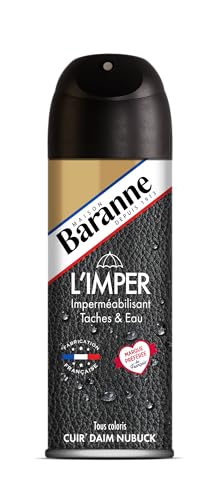 Baranne – Impermeabilizante para manchas y lluvia, todo tipo de piel, impermeabilizante, tejido, textil, ante – Mantiene la flexibilidad de los materiales – Spray – 200 ml
