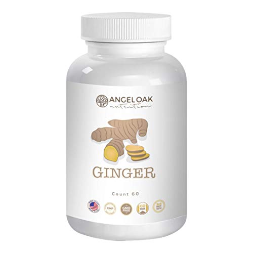 Angel Oak Ginger Root Capsules - 650mg - Ground Organic Ginger Powder Supplement -60 Pills - Nutritional Support for Nausea, Pregnancy Morning and Motion Sickness, Stomach Aches and Digestion. (Best Magnesium Supplement In South Africa)