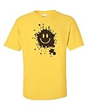 Jacted Up Tees Smiley Face with Mud Splatter Men's T-Shirt SHIPS FROM OHIO USA