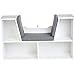 Amazon Basics Kids Bookcase with Reading Nook and 7 Storage Shelves, White, 40.1