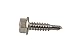 Stainless #14 x 1 Hex Washer Head Self Drilling Sheet Metal Tek Screws with Drill Point, (3/4