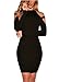 Carprinass Womens Long Sleeve Sexy Off Shoulder Bodycon Party Bandage Club Dresses Black XL