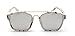 GAMT Square Mirrored Aviator Sunglasses Fashion Colored Frame Silver