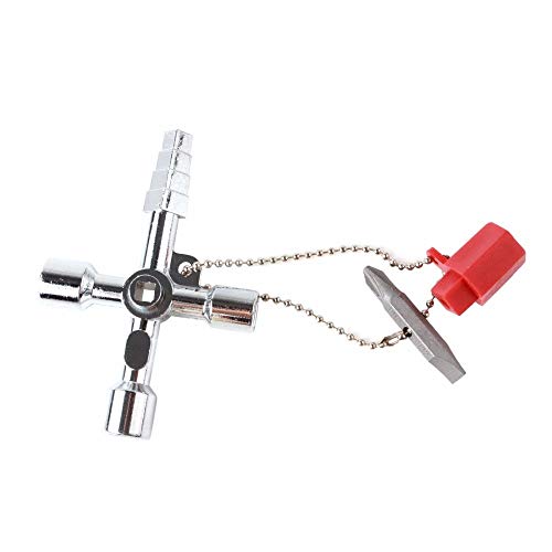 LILACORP 1pcs Alloy 4 Way Utility Plumbing Plumbers Tool For Meter Box Gas Water Electric Stop Cock Tap Radiators Cupboards Key NEW 100% NEW - Thumbnail 3