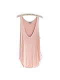 NINGMI 4 Colors Modal Cotton V neck Low cut Joker Vest Casual Tank Tops,Pink,Medium