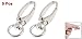 TOOGOO(R) Silver Tone D Swivel Trigger Hooks Key Ring Lobster Clasps 9 Pcs
