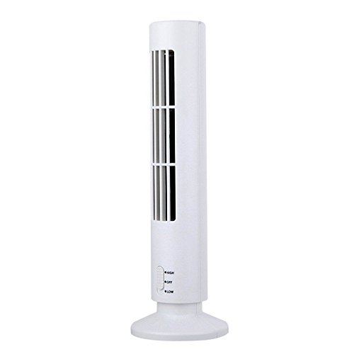 Hanku🌿🌿 New Mini Portable USB Cooling Air Conditioner Purifier Tower Bladeless Desk Fan