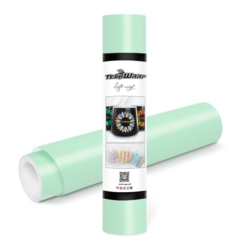 TECKWRAP Permanent Adhesive Vinyl 12" x 10ft, Matte Mint Green
