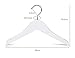 Nature Smile Kids Baby Children Toddler Wooden Shirt Coat Hangers with Notches and Anti-Rust Chrome Hook Pack of 10 (White)