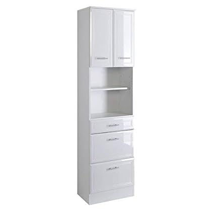 Held Möbel 152.2088 Neapel Seitenschrank , 2 türig / 2 Auszüge / 1 Schubkasten / 2 Einlegeböden / 50 x 190 x 35 cm/ Hochglanz