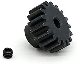 VCB BRAND Metal Motor Pinion Gear 17T 0088 3.175mm Hole for WLtoys 12428 12423 Car - Black & Silver