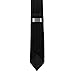 Luther Pike Mens Satin Skinny Necktie Tuxedo & Wedding Tie (Black)