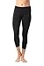 90 Degree By Reflex Yoga Capris - Yoga Capris for Women - Hidden Pocket - Black 2 Pack - Medium