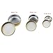 Golden Round Aluminum Cans Screw Lid Metal Tins Jars Empty Slip Slide Containers 48 Pieces 2oz 1oz 0.5oz Mixed Sizes