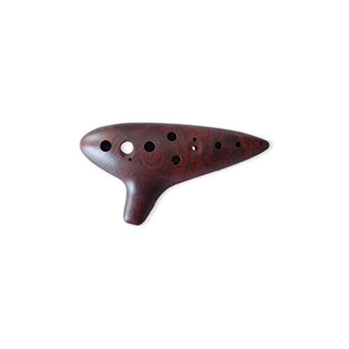Woodi Ocarina Flute WC-917BW2 12 Holes Knob Red Alto C