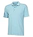 adidas Golf Men's Climacool 3 Stripes Polo Shirt, Frost Blue/Bahia Blue/White, Small