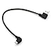 Rerii 25cm Length Right Angle Micro-B USB cable, Sync & Charging Micro USB Cable, One Year Warranty, FAST Deliver Guarantee(Fulfilled by Amazon, Normal Can receive in 3 days) (Black)