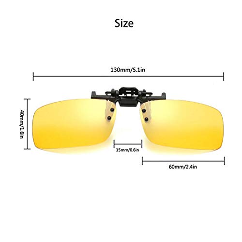 ZYZH 2 Paar Sonnenbrille Clip auf Flip Up Night Vision Gläser Blendschutz polarisierte für Männer Frauen UV400 Beste für… – Bild 7