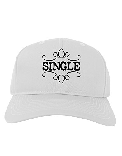 TooLoud Single Adult Baseball Cap Hat - White