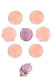 Women's Pasties, Nipple Covers Reusable Adhesive Silicone Invisible Breast Petal, 3 Paris Set