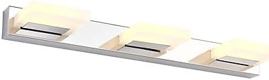 qiuxi Simple fashion Wall lamp 55cm 9W LED Mirror Lamp Bathroom Lights 100-240V Stainless and Acrylic Wall Lights Make-up Lighting , white-85-265v