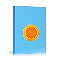 Canvas Wall Art Sliced Oranges Chic Citrus Colorful Fruit Kitchen Multicolor Photography - 12x18 inches