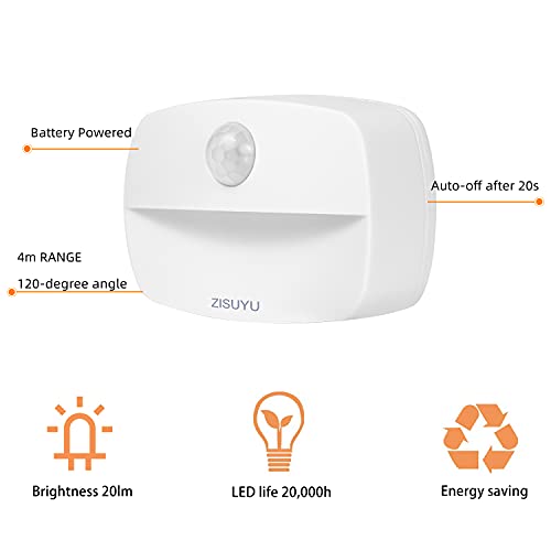 ZISUYU Motion Sensor Light Indoor Led Night Light Stick on Nightlight