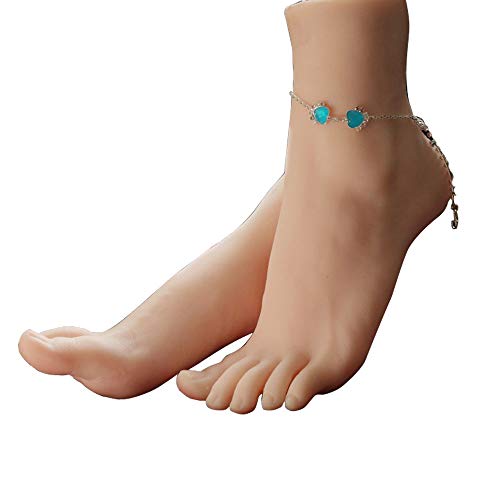 1 Pair Silicone Lifesize Female Mannequin Foot Display Jewerly Sandal Shoe Sock Display Art Sketch with Nail