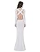 Sarahbridal Women's Long Sleeve Prom Dresses Mermaid Backless Sheath Evening Gowns