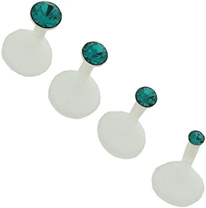 Bioflex Monroe Labret Lip Ring with Turquoise Top