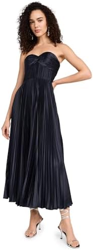 amur cherry pleated drop waist midi dress AMUR Women's Cherry Drop Waist Midi Dress, Red Calla Lily, 8 at Amazon Women's Clothing store