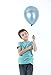 100pcs of 12-Inch Solid Metallic Latex Balloons with 65 Yards Crimped Curling Ribbon (BABY BLUE, PACK OF 100)