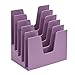 Acrimet 5 Section Incline File Sorter Organizer, Mail, Folder, Letter Desk Organizer, Rack for Office Organization Desktop (Plastic) (Solid Purple Color)
