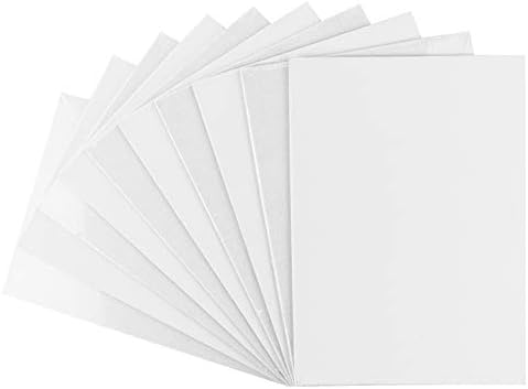 Ideen mit Herz Academy Quality Painting Cardboard, Primed Canvas Cardboard (DIN A5, Pack of 10), White, Din A5 | 10 Stück