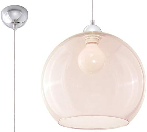 Sollux Lighting Ball Lampadario In Vetro Colore Champagne Cromato Amazon It Illuminazione