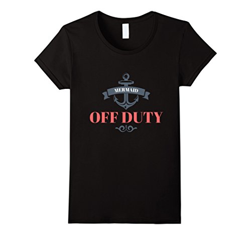 Womens Mermaid off duty mermaid ocean shirt Medium Black