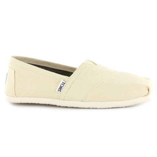 Toms - Womens Classic Canvas Slipon Shoes in Natural Canvas, Size: 10B(M) US Womens, Color: Natural Canvas