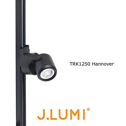 J.LUMI TRK1250 Track Light Head Hannover, Includes LED Bulb 5W 120V, 3000K Warm White, Contemporary Minimalist Design, on Halo Track System, Black Finish, Compatible Track Rail RAL3002 (not Included) - Thumbnail 2