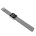 Wearlizer Classic Buckle Leather Metal Clasp Band for Apple Watch ?Grey 42mm