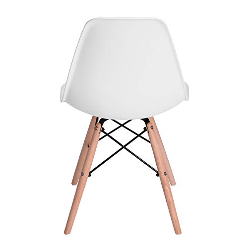 HOMYCASA-Homy-casa-sedie-in-plastica-Ufficio-Lounge-sedie-da-Pranzo-in-Legno-Bianco-CTN-of-4
